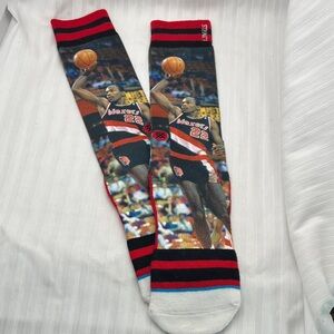 Stance Athletic Graphic NEW Socks - Black & Red Clyde Drexler “Clyde The Glide”